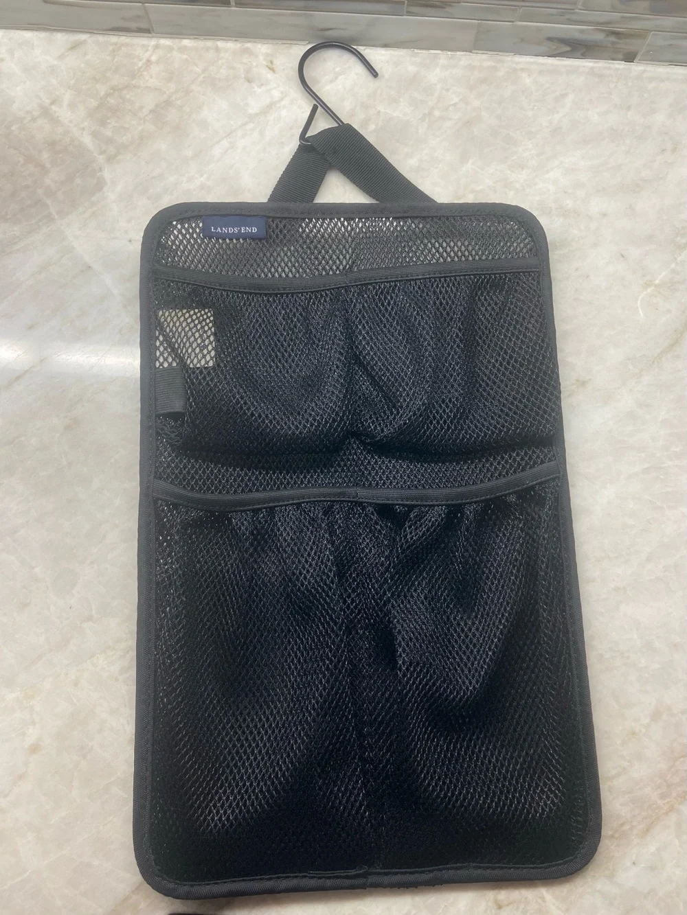 Lands' End Black Mesh Hanging Shower Caddy